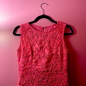 Pink Floral lace dress💕